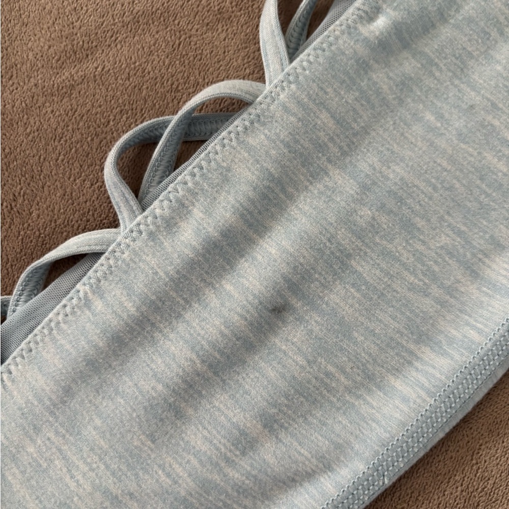 Victoria's Secret Light Blue Leggings with Side Cross Detail - Size 4 - Picture 5 of 7